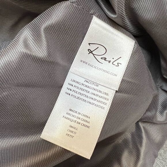 Rails Nadine Heather Grey Belted Wool Blend Trench Coat Size Small - Picture 13 of 14